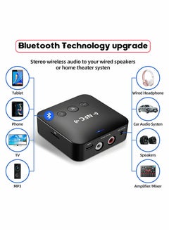 SYOSI Bluetooth Transmitter Receiver for TV Earphone Car Home Stereo System 2 in 1 Wireless Adapter Low Latency Long Range 5.0 Audio  - Image 3