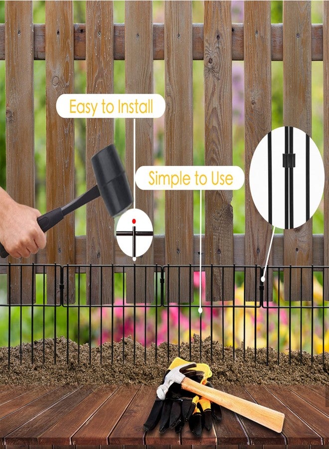 Blingluck Animal Barrier Fence, 10 Pcs Upgrade 1.26 in Gap Decorative Fences No Dig Fence for Rabbits and Dog Ground Defense, Rustproof Metal Wire Garden Fence Border for Garden & Patio Landscaping - Image 3