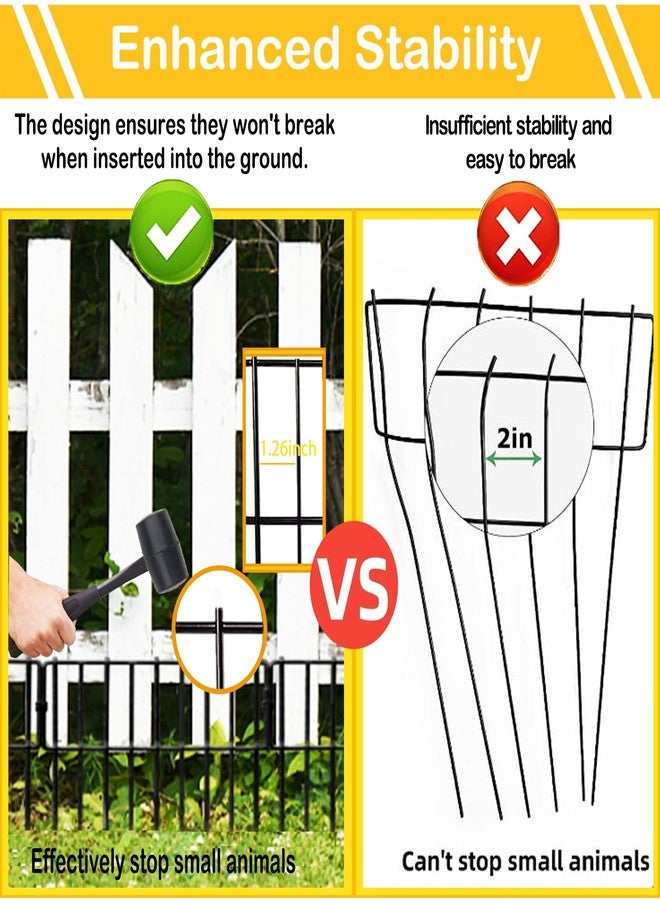 Blingluck Animal Barrier Fence, 10 Pcs Upgrade 1.26 in Gap Decorative Fences No Dig Fence for Rabbits and Dog Ground Defense, Rustproof Metal Wire Garden Fence Border for Garden & Patio Landscaping - Image 5
