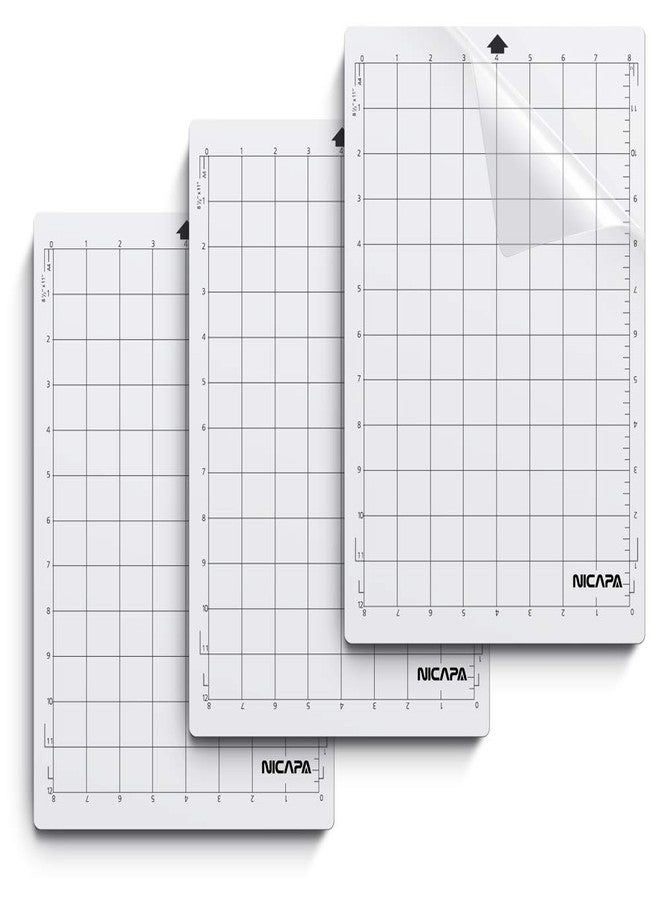 Nicapa StandardGrip Cutting Mat for Silhouette Portrait(8x12 inch 3 Mats) Standard Adhesive Sticky Quilting Cut Mats Replacement Accessories for Silhouette Portrait - Image 1