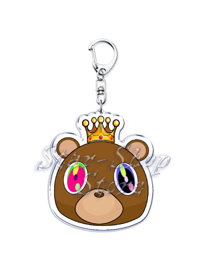 Generic - Popular Rapper YE Keychains for Accessories Bag Graduation Kanye Dropout Bear Key Chain Keyring Jewelry Fans Friends West Gifts-Color:9-Ships From:CHINA - Image 1