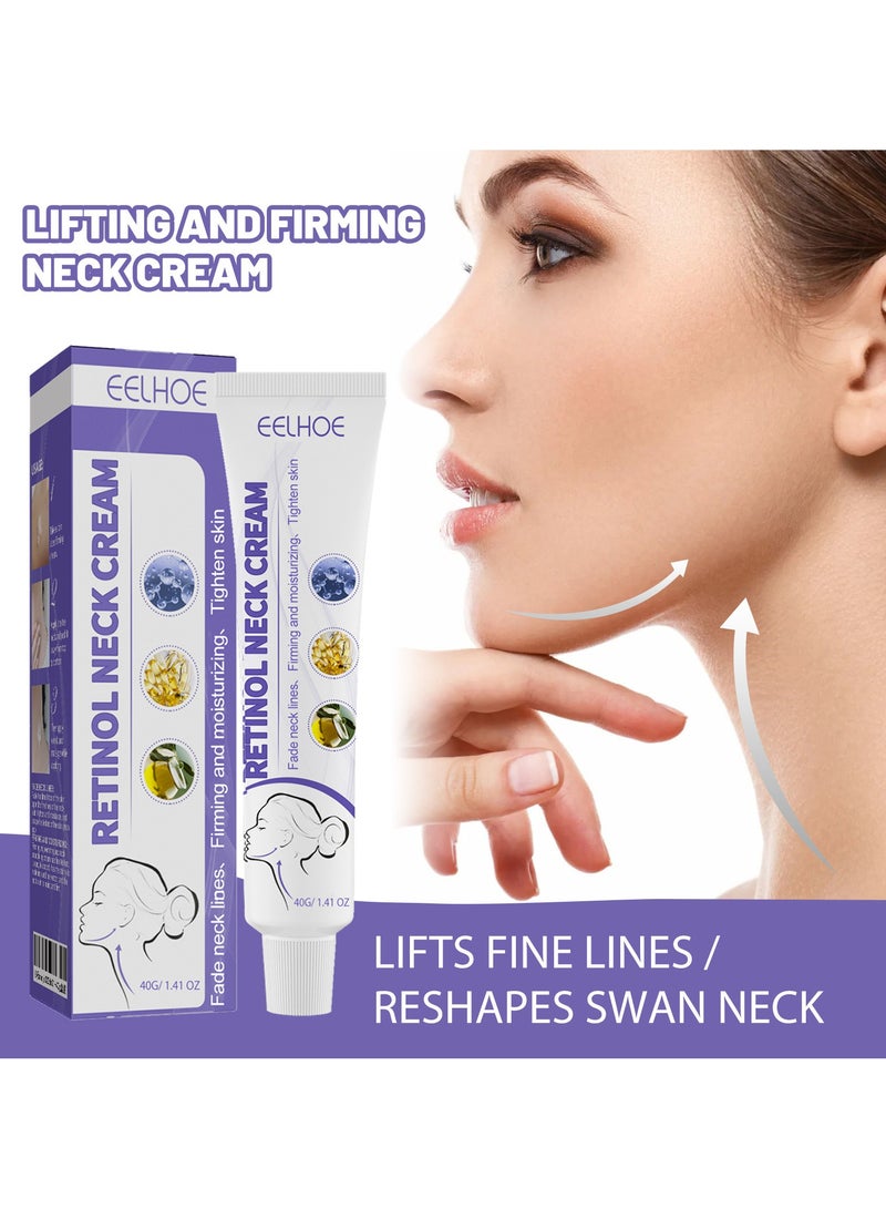EELHOE Retinol Neck Cream, Retinol Advanced Firming Cream,Neck Firming Cream, Firming and Lifting Neck Cream, Tighten And Lift Neck Cream,Firming & Hydrating Treatment for a Youthful Neckline - Image 1