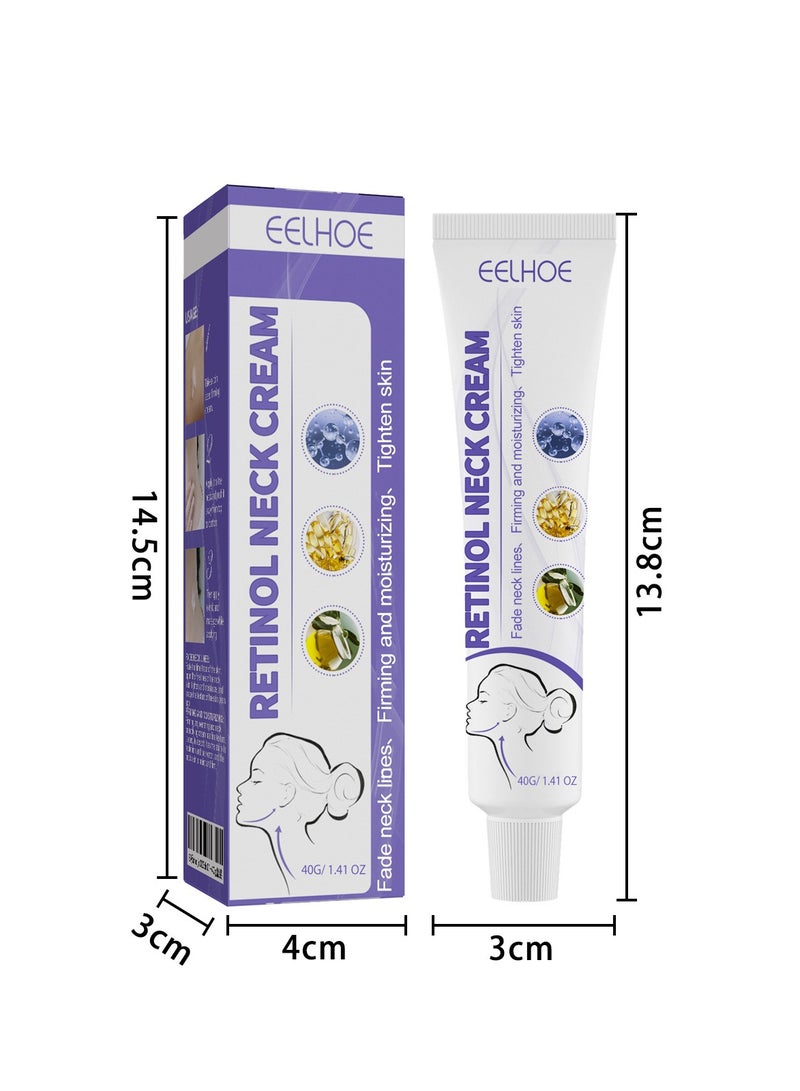 EELHOE Retinol Neck Cream, Retinol Advanced Firming Cream,Neck Firming Cream, Firming and Lifting Neck Cream, Tighten And Lift Neck Cream,Firming & Hydrating Treatment for a Youthful Neckline - Image 2