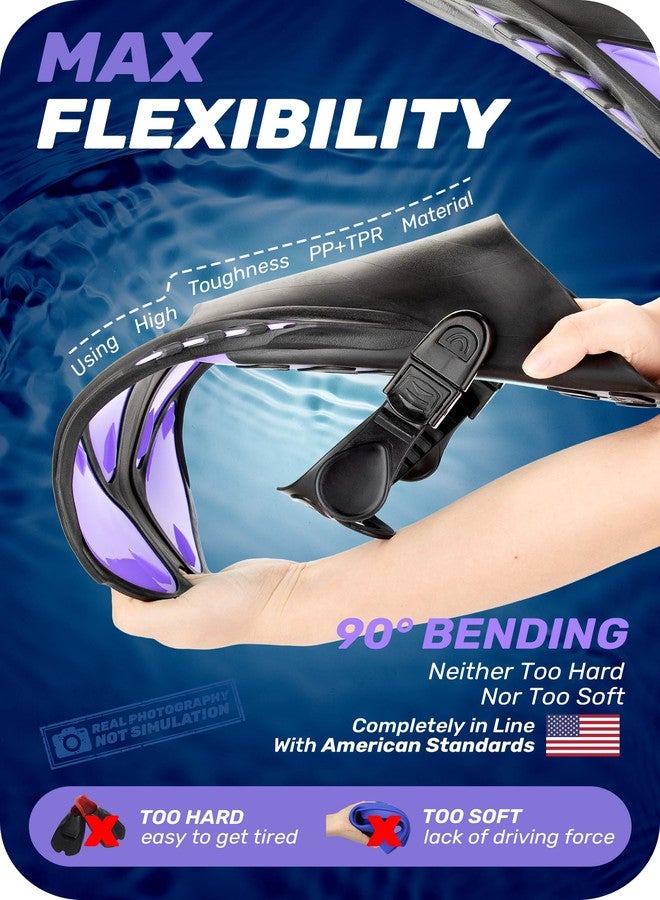 CAPAS Snorkel Fins, Swim Fins Travel Size Short Adjustable for Snorkeling Diving Adult Men Women Kids Open Heel Swimming Flippers - Image 3