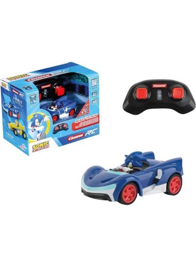 Carrera RC 2.4GHz Team Sonic Racing Mini RC, Sonic I Officially Licensed SEGA I 1:43 Scale I Up to 5 km/h I Ready to Run I For Ages 6+ - Image 1