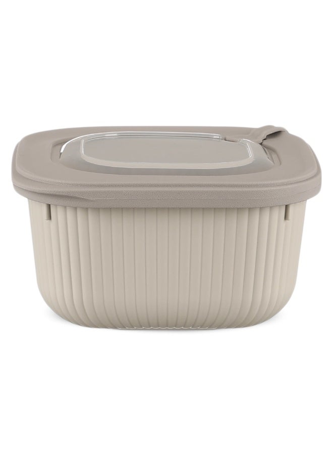 Happy Home 3-Piece Food Storage Container Set– Microwave & Freezer Safe Lids – 600ml, 1100ml, 1800ml – Ideal for Storing Meals, Salads, Vegetables, Fruits, Meat, Beans & Dry Foods – Durable, Food-Safe Plastic, Easy to Clean, Practical & Stylish Kitchen Organizer - Image 3