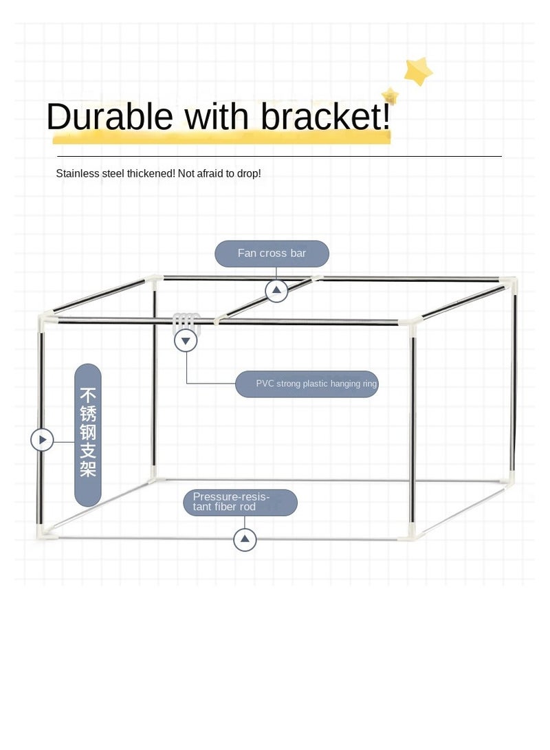 Bluejw Bed Canopy Tents Curtain Blackout Curtain Single Bed Tent Curtain Student Shading Cloth Bed Canopy Mosquito Net Student Sleep Privacy Protection - Image 5