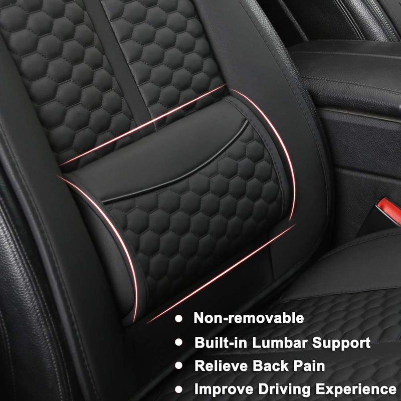 Black Panther Car Seat Cover, 1 Piece Universal Sideless Driver Seat Protector, with Lumbar Support and Headrest Cover (Black) - Image 3