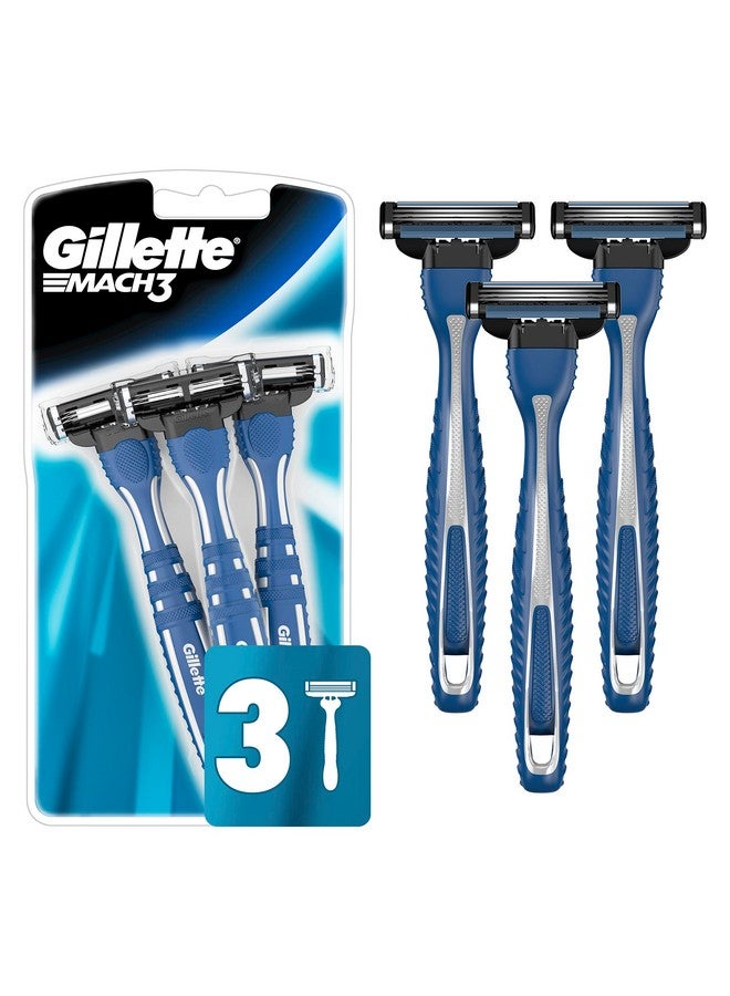 Gillette Mach3 Men's Disposable Razors, 3 Count - Image 1
