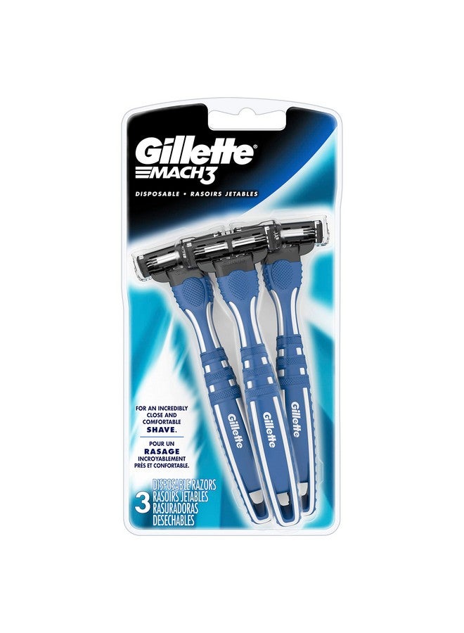 Gillette Mach3 Men's Disposable Razors, 3 Count - Image 2