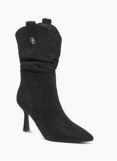 Celeste Women's Textured High Shaft Boots with Zip Closure  - Image 1