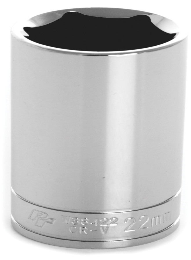 Performance Tool W38422 6-Point Socket, 3/8-Inch Drive, 22mm - Image 2