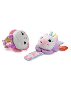 Bright Starts Bright Starts Rattle & Teethe Wrist Pals Toy, Unicorn & Llama, Newborn+, 2 Count  - Image 4