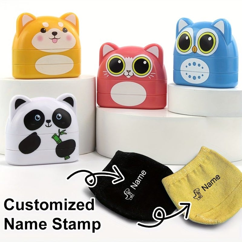 Personalized Double Layered Waterproof Garment Stamps Permanent Identification Durable Label Pink Style A Black White Ink N5 - Image 1