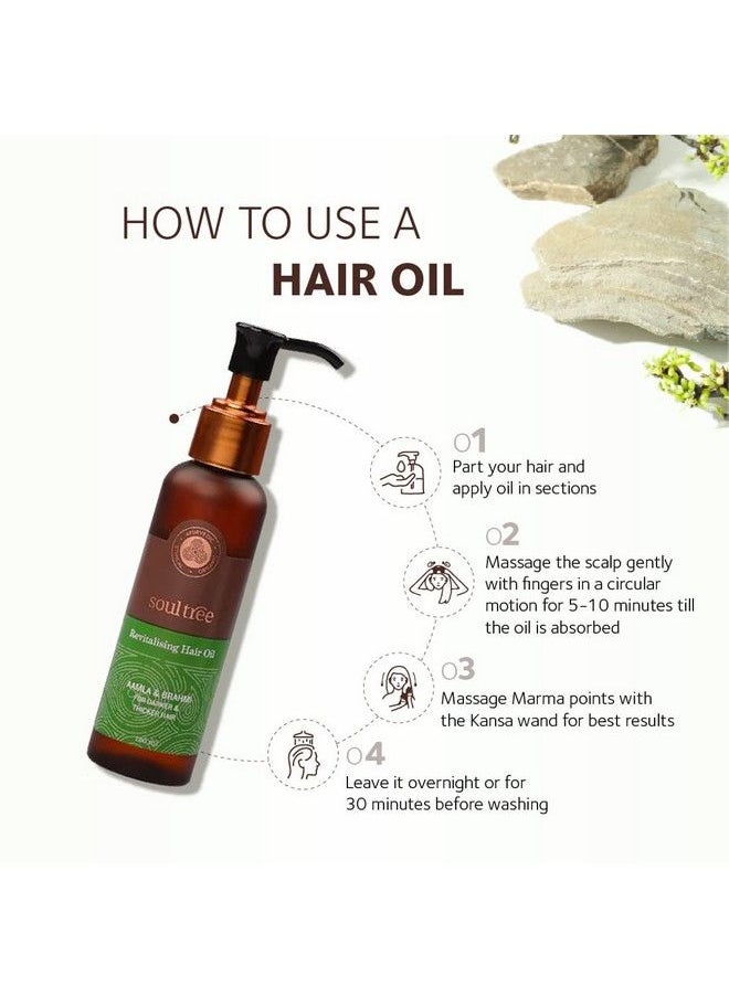 SOULTREE Revitalising Hair Oil With Amla & Brahmi For Thicker And Darker Hair 120Ml  - Image 5