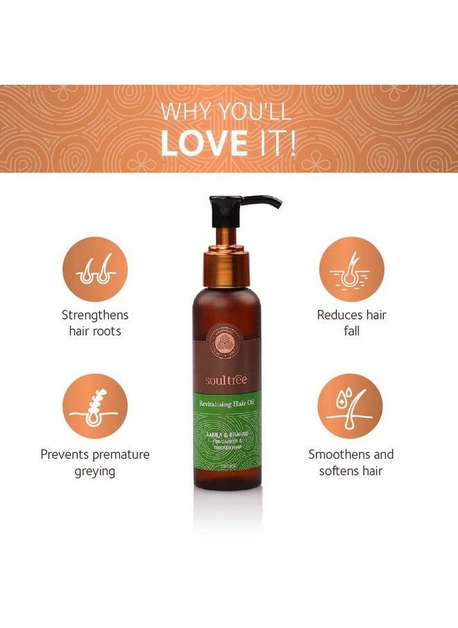 SOULTREE Revitalising Hair Oil With Amla & Brahmi For Thicker And Darker Hair 120Ml  - Image 4