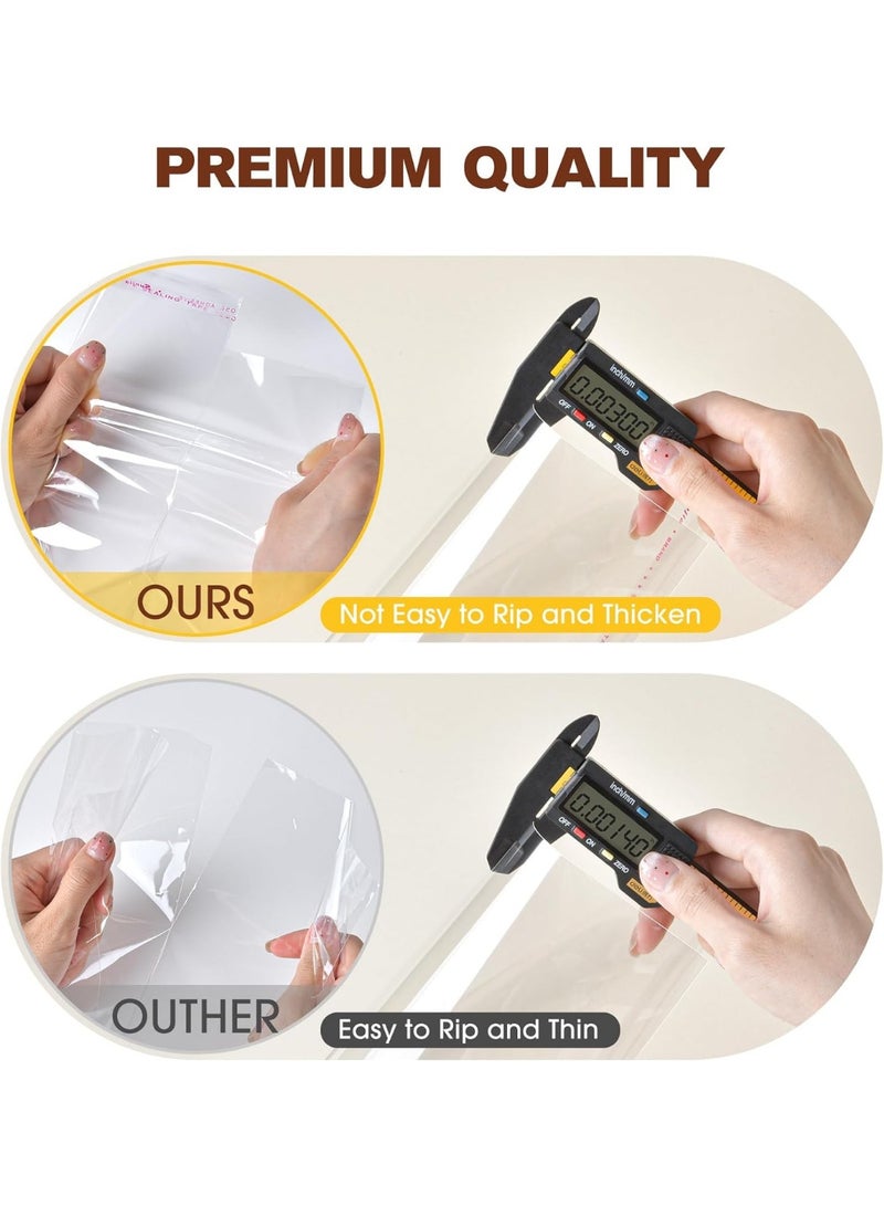 Neonix 100 Clear Resealable Plastic Bags Snack Self-Sealing Bags for Packaging Cookies, Gifts, and Products, 3x3 inches (7*7 cm) - Image 3