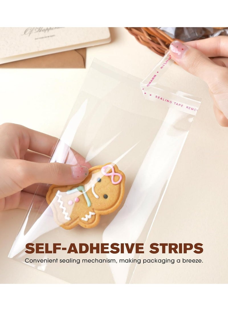 Neonix 100 Clear Resealable Plastic Bags Snack Self-Sealing Bags for Packaging Cookies, Gifts, and Products, 3x3 inches (7*7 cm) - Image 4