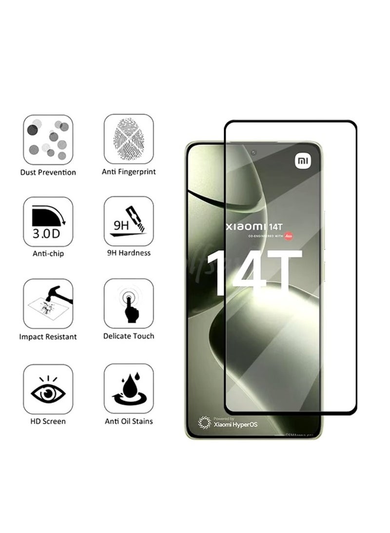 Screen Protector for Xiaomi 14T / Xiaomi 14T Pro Tempered Glass Screen Protector 9H Hardness Anti Fingerprint Scratch Resistance for Xiaomi 14T / 14T Pro - Image 4