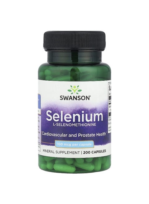 Swanson, Selenium, 100 mcg, 200 Capsules
