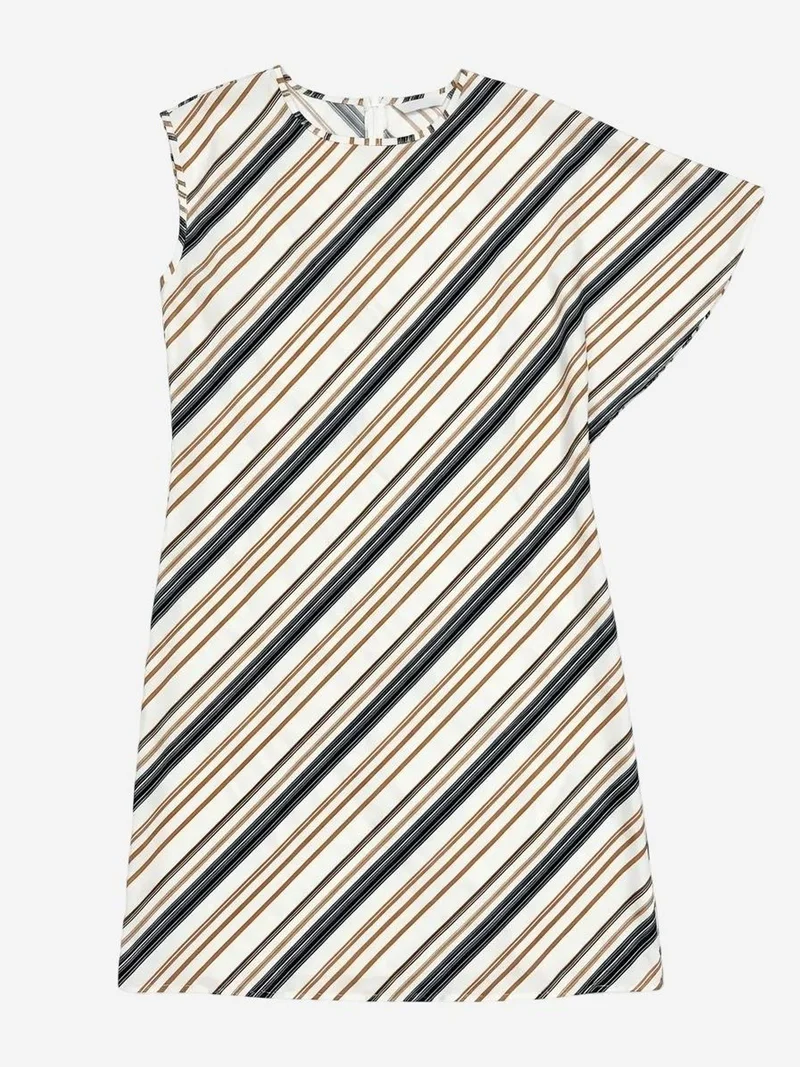My Fashion Beaver Brown MY FASHION Striped Lyocell Midi Dress for Women | Best Price UAE