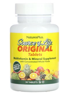 NaturesPlus Source of Life Multi-Vitamin & Mineral Supplement 30 Tablets 
