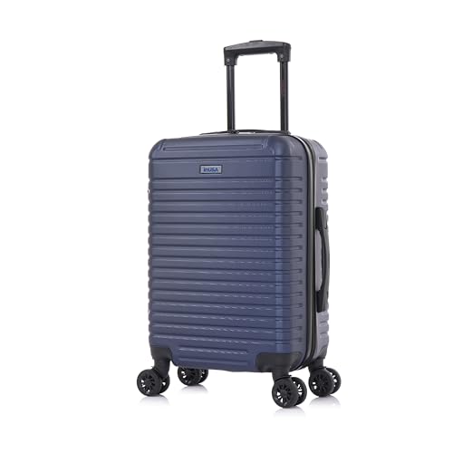 InUSA DEEP Luggage with GEL Handle | Spacious Traveling Suitcases, Travel Suitcase with Dual Spinner Wheels and Studs | 20 Inch Carry On Hardside Luggage | Blue - Image 1