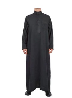 Generic ثوب عربي رجالي دشداشة كم طويل رداء مسلم [ Xxl ]  - Image 1