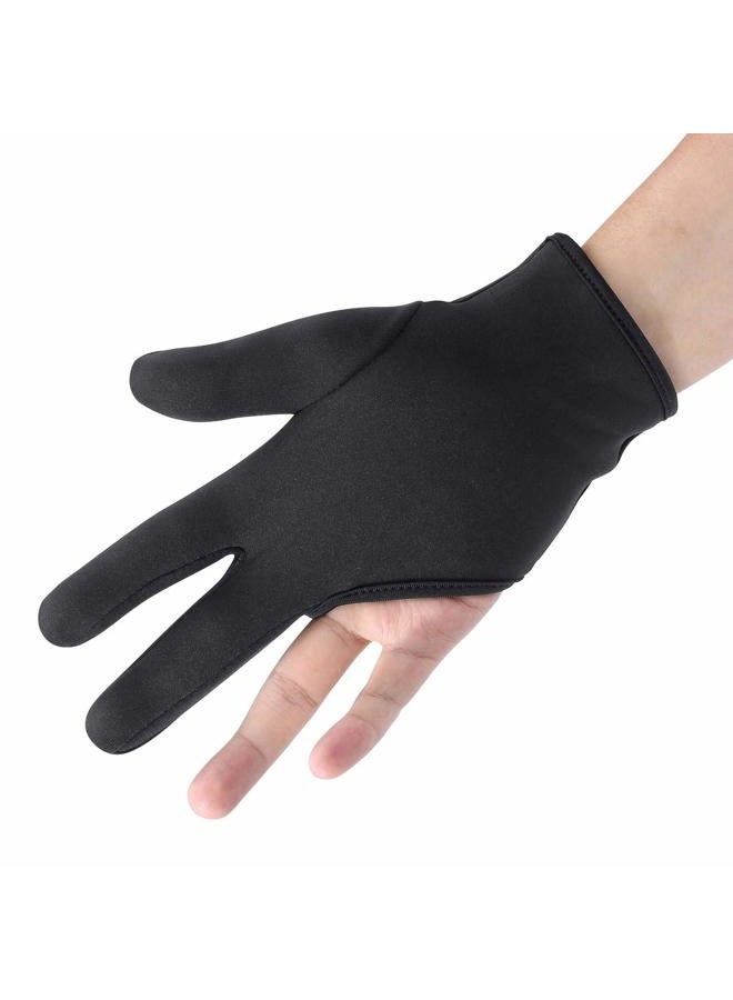 FALETO Professional Heat Resistant Gloves 3 Finger Mittens Protection Gloves for Barber Hair Styling Curling, Perming,Hair Straightening, Curling Wand and Flat Iron - Image 1