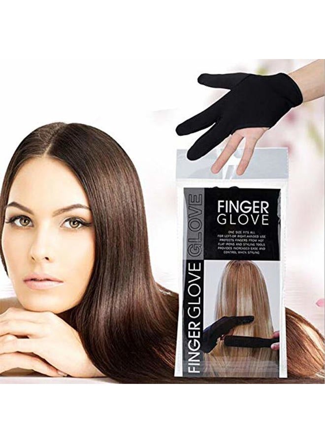 FALETO Professional Heat Resistant Gloves 3 Finger Mittens Protection Gloves for Barber Hair Styling Curling, Perming,Hair Straightening, Curling Wand and Flat Iron - Image 2