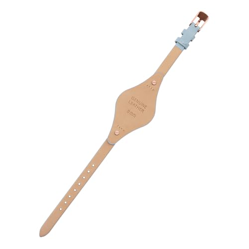 SANDEIN Watch Band Compatible with Fossil Women 8mm Soft Leather Replacement Wrist Strap for Fossil ES3077 ES3148 ES3262 and ES4119 ES4176 Series Watch Straps Aqua Blue Rose Golden Buckle - Image 3