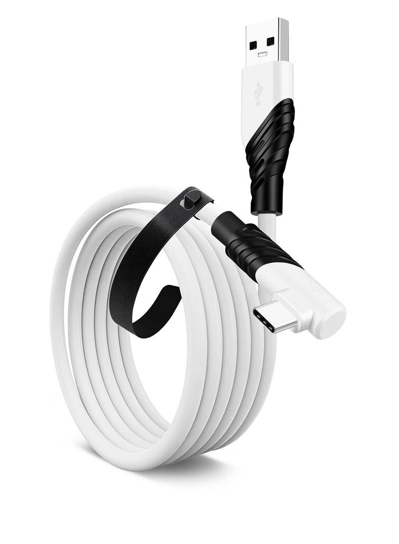 كابل ربط لأجهزة Quest 2/Quest VR - كابل USB 3.0 إلى USB C بسرعات نقل بيانات عالية بطول 10 أقدام، يتصل بجهاز الكمبيوتر للألعاب لتشغيل ألعاب ستيم VR - Image 1