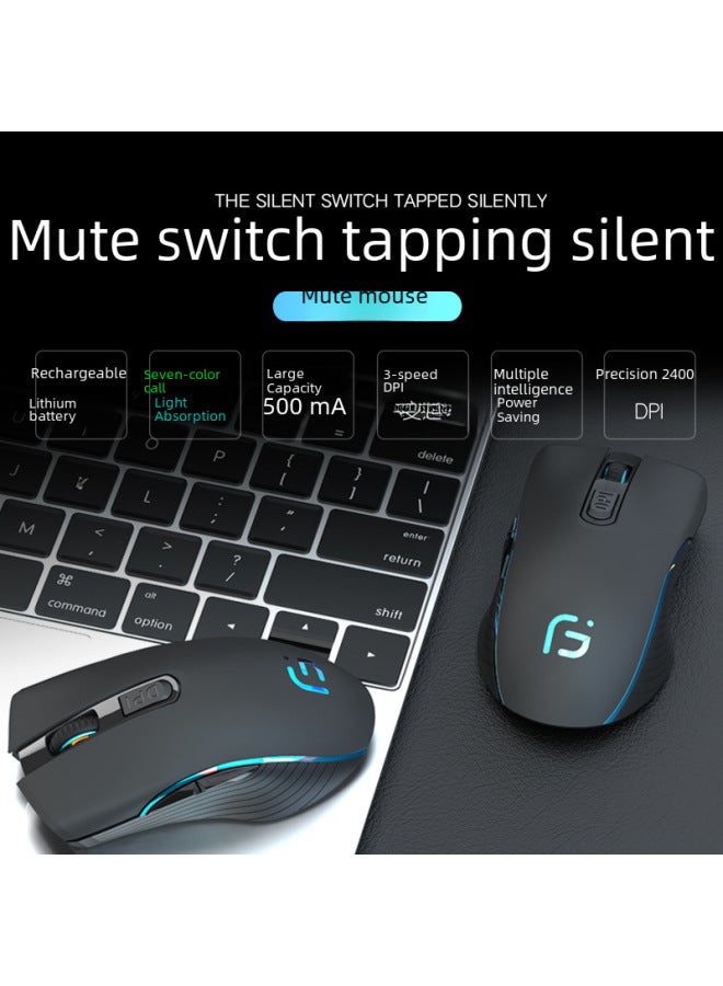 Digital Computer/optical Mouse/optical Mouse - 1600 Dpi Resolution 3 ons Usb Interface Suitable For Laptop Desktop-Color:Elegant Black Single-mode 2.4g Charging Version - Image 3