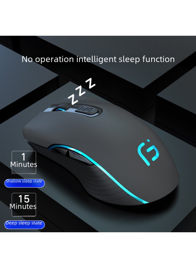 Digital Computer/optical Mouse/optical Mouse - 1600 Dpi Resolution 3 ons Usb Interface Suitable For Laptop Desktop-Color:Elegant Black Single-mode 2.4g Charging Version - Image 4