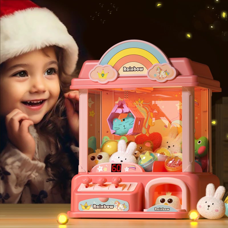 DOLIVE Claw Machine for Kids,Unicorns Toys for Girls Age 4 5 6 7 8 9 10+, Electronic Arcade Game Machine with Music, Pink Mini Vending Machine - Image 3