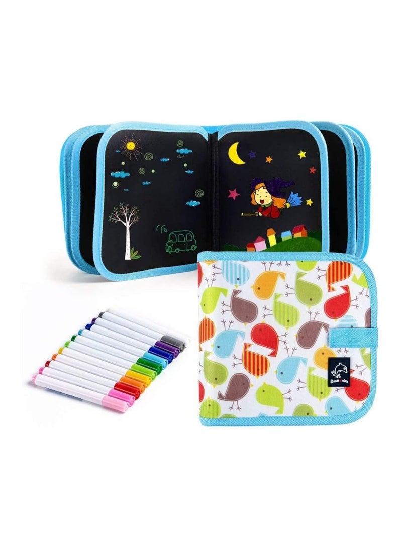 Mumoo Bear Erasable Drawing Pad for Kids,Toddler Toys for 3 to 8 Year Old Boys Girls,Reusable Drawing Book 12 Colored Pens Kids Travel Toys Learning Educational Toys Toddler Birthday Gifts - Image 1