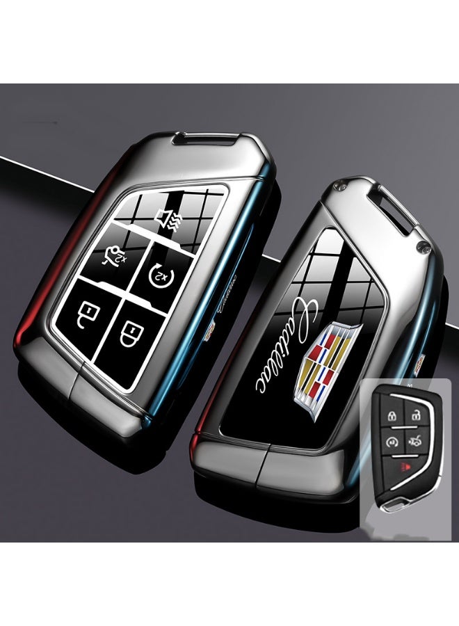 Cadillac Advanced car key protection case suitable for Cadillac XT5, XT6, CT6, XT4, XT, SCT5, ATSL high-end car key metal shell case - Image 1