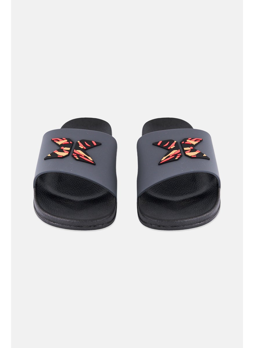 RBX - Men Brand Logo Slip On Slides, Multicolor - Image 1