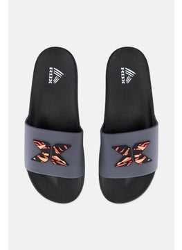RBX Men Brand Logo Slip On Slides, Multicolor  - Image 2