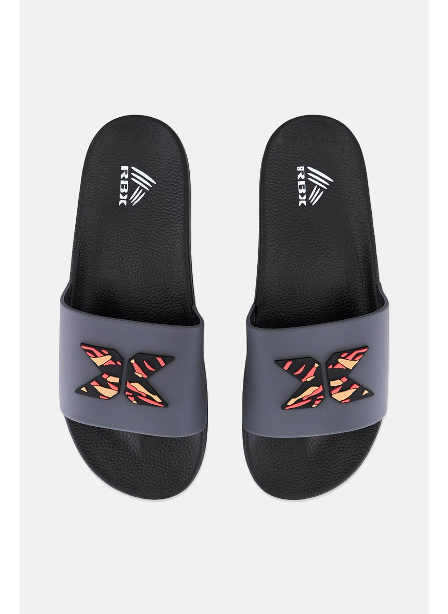 RBX - Men Brand Logo Slip On Slides, Multicolor - Image 1