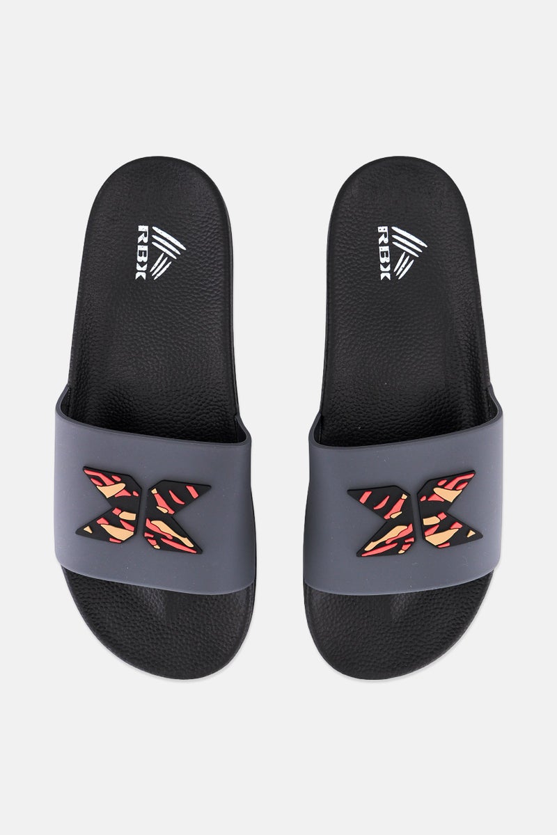 RBX Men Brand Logo Slip On Slides, Multicolor  - Image 2