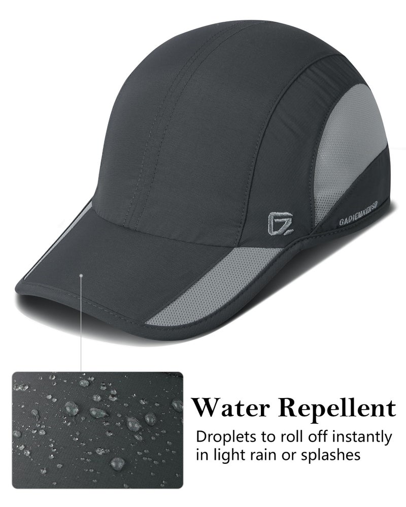GADIEMKENSD Cooling Running Hat Quick Dry Summer Baseball Cap UPF50+ Sports Sun Caps Breathable Mesh Trucker Dad Hats Unstructured for Golf Tennis Hiking Beach Travel Camping Dark Grey M/L 7-7 1/2 - Image 5
