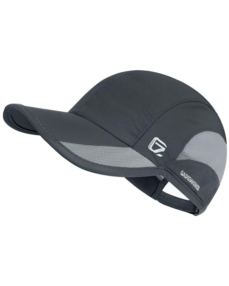 GADIEMKENSD Cooling Running Hat Quick Dry Summer Baseball Cap UPF50+ Sports Sun Caps Breathable Mesh Trucker Dad Hats Unstructured for Golf Tennis Hiking Beach Travel Camping Dark Grey M/L 7-7 1/2 - Image 1