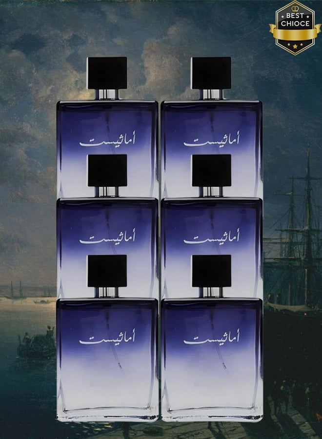 Amethyst 6 Pieces Amethyst Perfume For Unisex 100ml EDT - Image 1