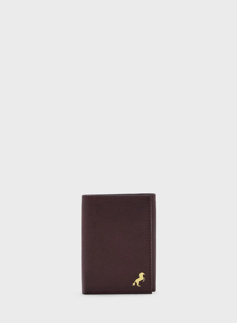 Robert Wood Genuine Leather Tri Fold Wallet