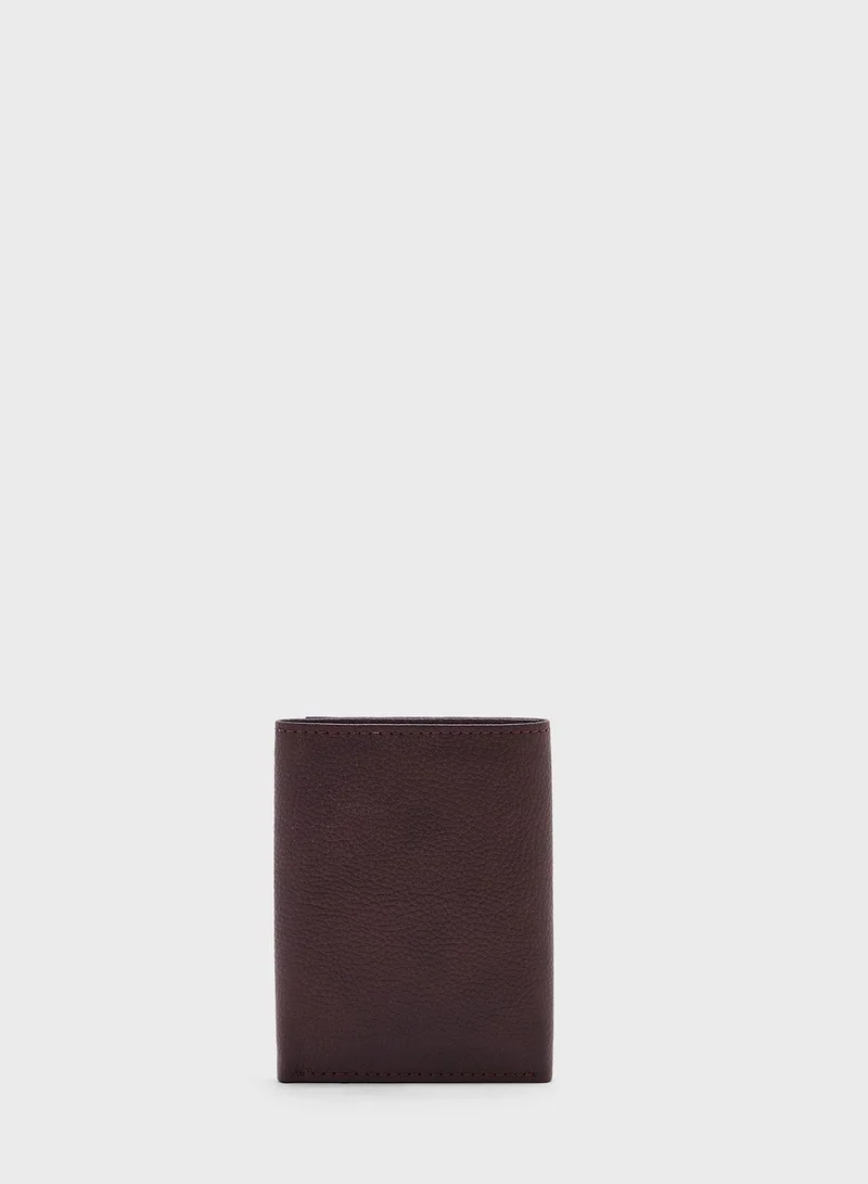 Robert Wood Genuine Leather Tri Fold Wallet