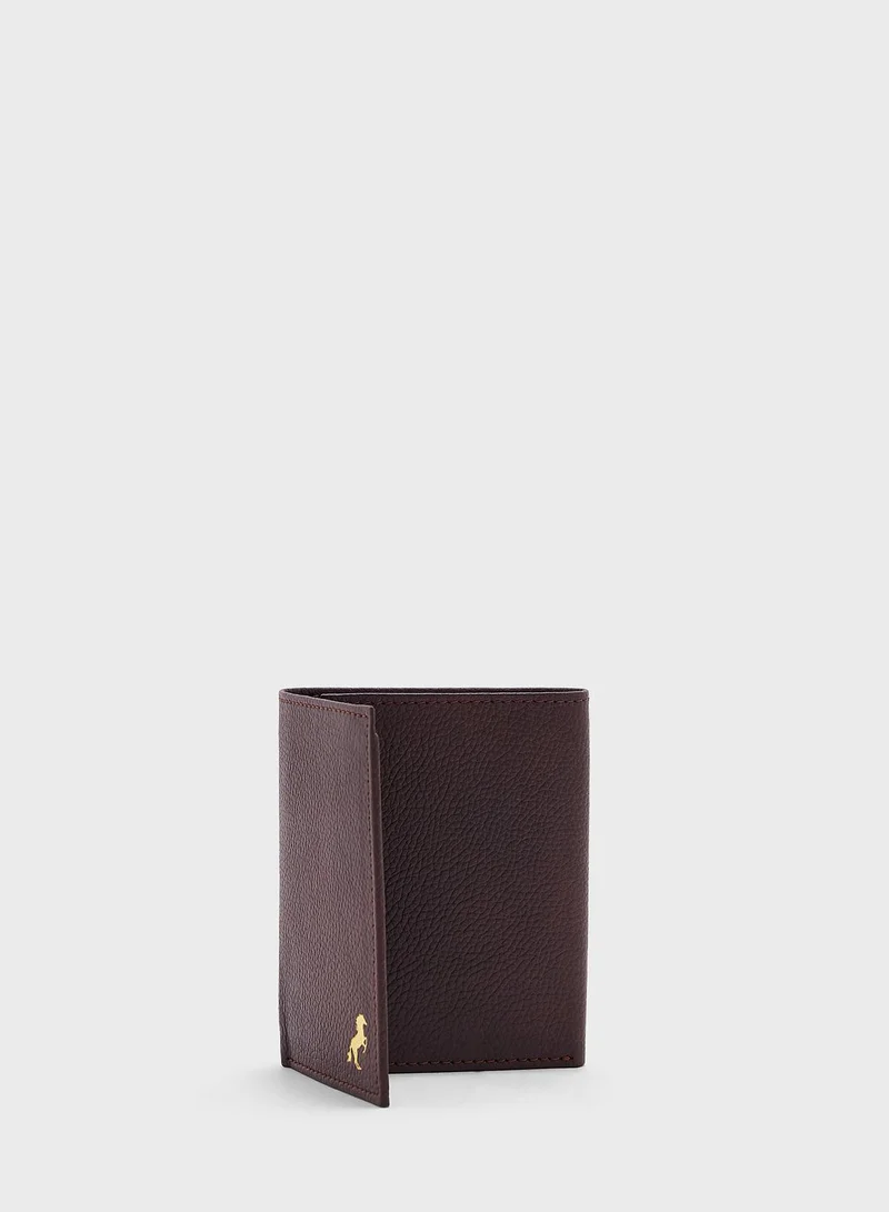 Robert Wood Genuine Leather Tri Fold Wallet