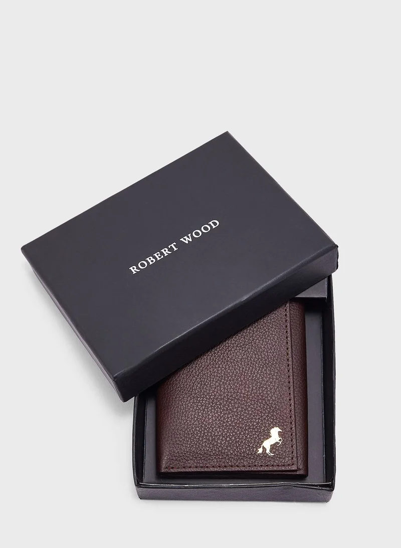 Robert Wood Genuine Leather Tri Fold Wallet