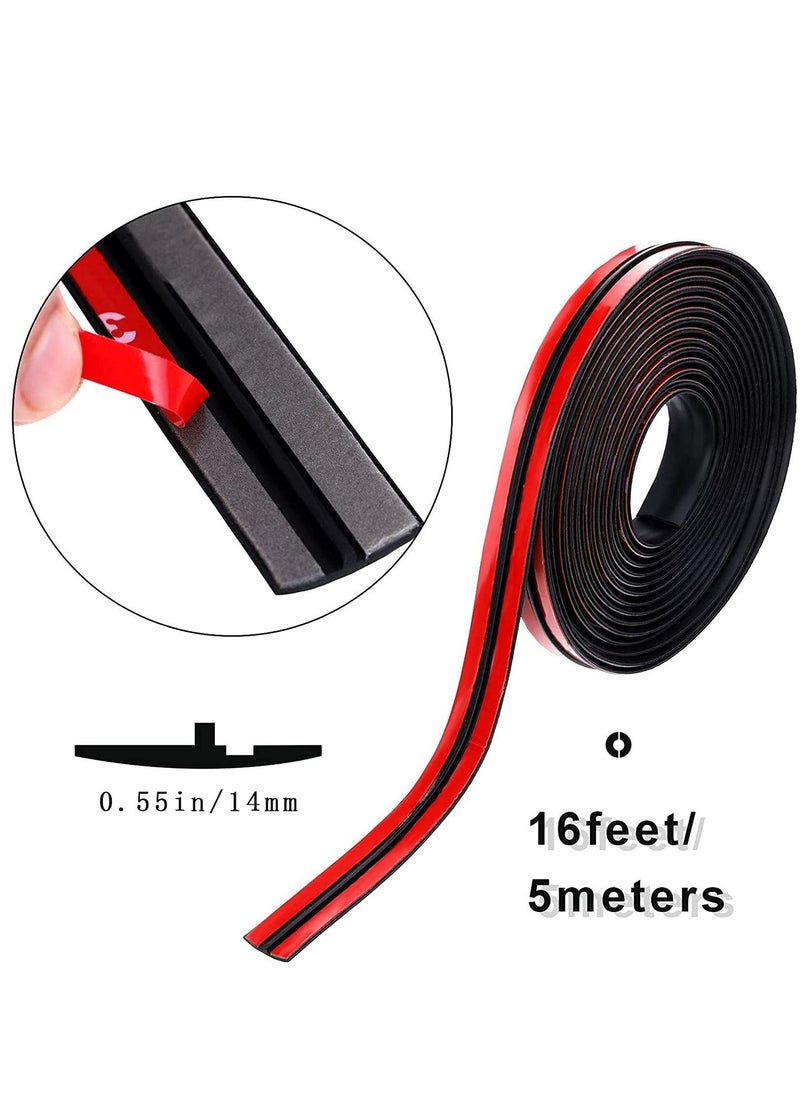 Y&D - Car Sealing Strip of Windshield Weather Rubber Front T Shape Automotive Door for Truck Window Decor (14MM-16FT) - Image 1