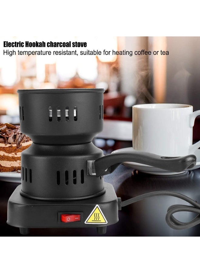 SUKILO 450W Charcoal Burner Heater Stove Electric Camping Cooking Stove Charcoal Stove Burner Electric Coal Lighter Electric Sigdi Metal Body Shockproof (Black) - Image 4